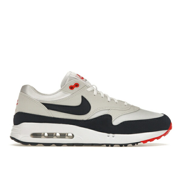 Nike ナイキ メンズ スニーカー  【Nike Air Max 1 \u002786 OG Golf Obsidian】  大いさ US_9(27.0糎) White/Dark Obsidian-Neutral Grey-University Red
