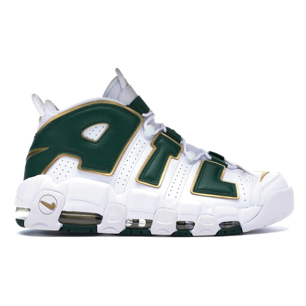 Nike ナイキ メンズ スニーカー  【Nike Air More Uptempo Atlanta】  大きさ US_8(26.0珊) White/Gorge Green-Metallic Gold