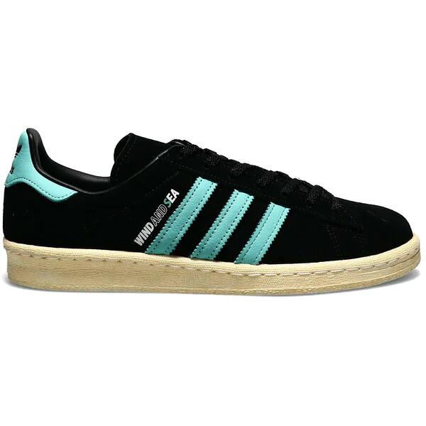 adidas アディダス メンズ スニーカー  【adidas Campus 80s atmos Wind and Sea】  大きさ US_M_4.5 Core Black/Off White/White-Teal