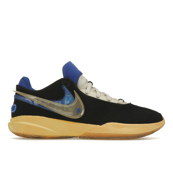 Nike ナイキ メンズ スニーカー  【Nike LeBron 20 Uninterrupted Speak Your Truth】  大いさ US_5.5(23.5糎) Black/Coconut Milk/Hyper Royal/Topaz Gold