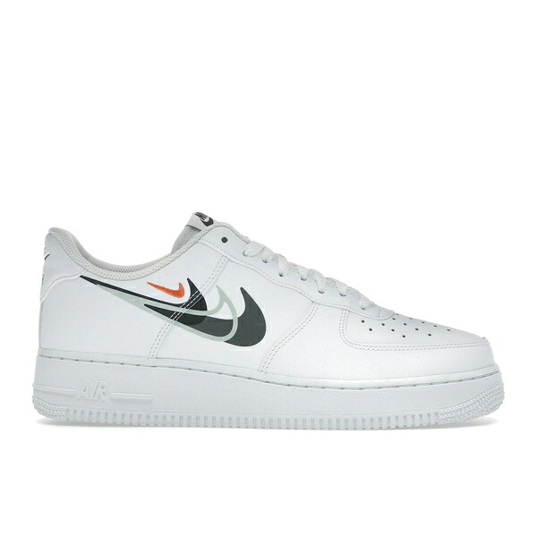 Nike ナイキ メンズ スニーカー  【Nike Air Force 1 Low \u002707 Multi Swoosh White Black】  大きさ US_8(26.0珊) White/Black/Light Silver/Medium Ash