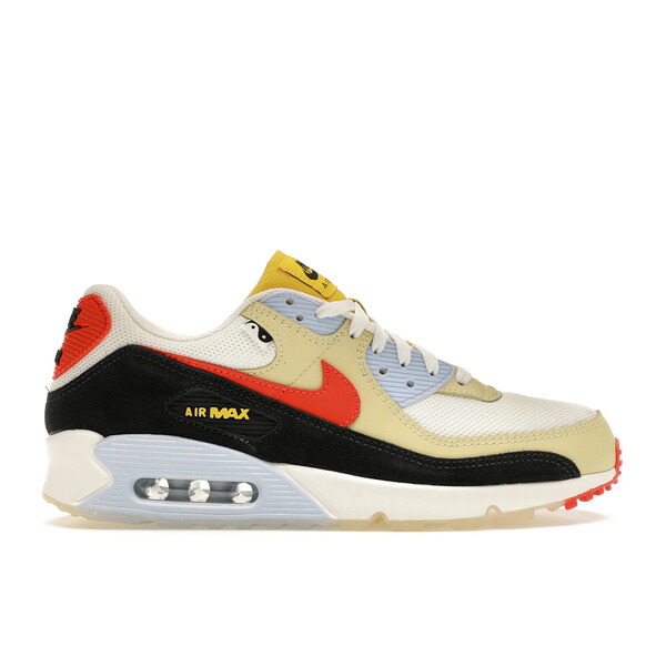 Nike ナイキ メンズ スニーカー  【Nike Air Max 90 Set To Rise】  大いさ US_12.5(30.5糎) White/Yellow-Red-Black