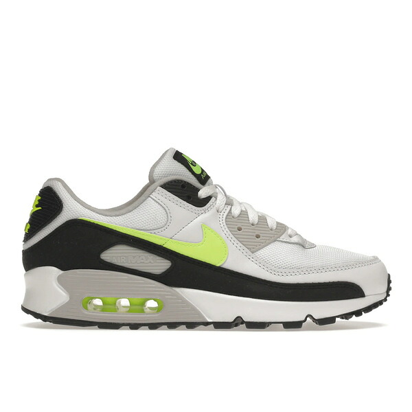 Nike ナイキ メンズ スニーカー  【Nike Air Max 90 White Hot Lime】  大きさ US_8(26.0珊) White/Hot Lime-Black-Neutral Grey