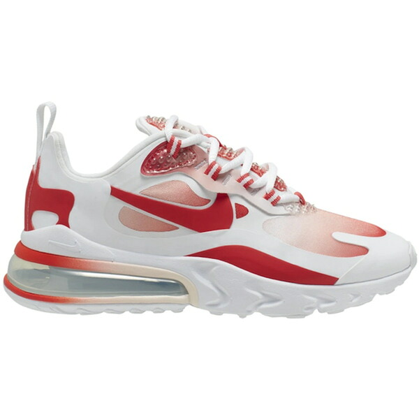 Nike ナイキ メンズ スニーカー  【Nike Air Max 270 React Bubble Wrap】  大いさ US_8.5(26.5糎) White/Red-Sail
