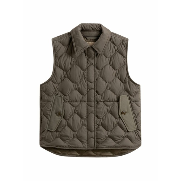 羊毛 分限者 レディース 上衣＆上衣 アウター Heritage quilted buttoned gilet  Green