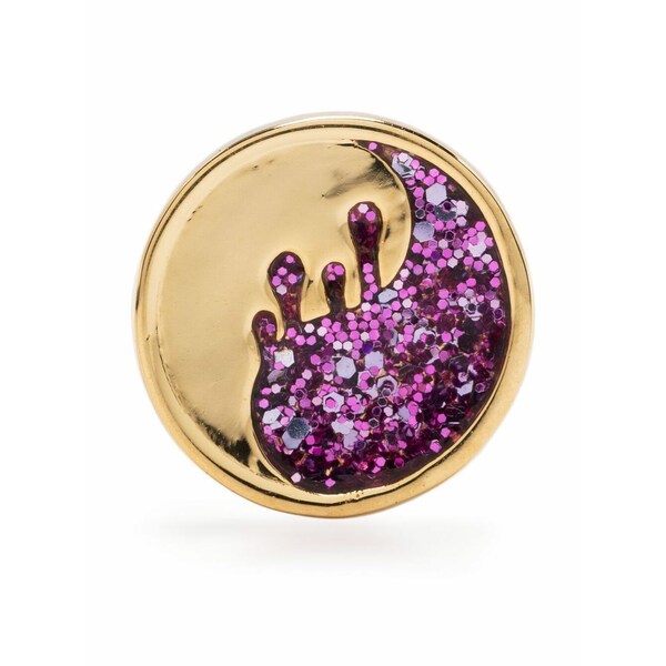 マリア ブラック レディース ピアス&イヤリング アクセサリー Detox glitter coin Gold|asty