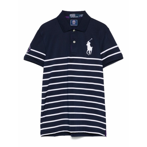 ラルフローレン レディース スポーツシャツ トップス Polo pony-embroidered polo shirt Blue