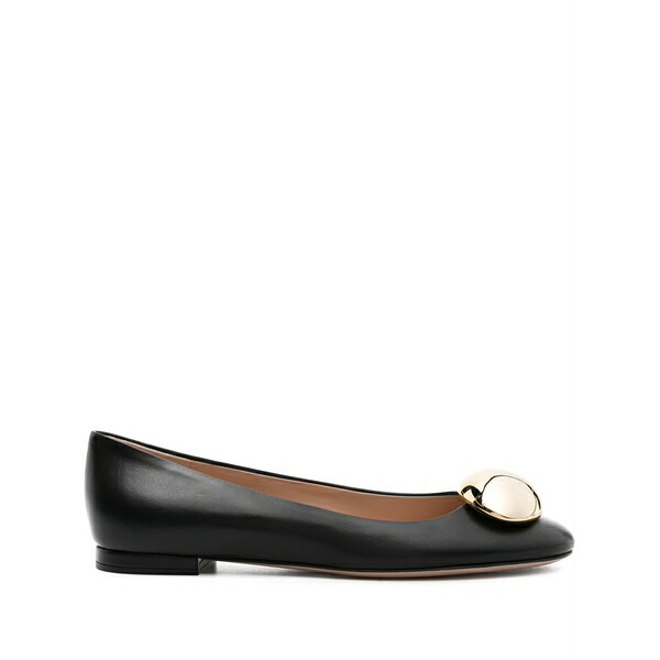 ジャンヴィト ロッシ レディース サンダル シューズ Round-toe leather ballerina shoes Black｜asty