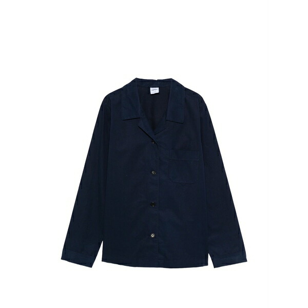 アスペジ レディース プルオーバー トップス Chest-pocket buttoned blouse Blue