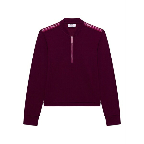 ジーシーディーエス レディース 編み物\u0026ティーシャツ アウター Zip detail sweatshirt Red