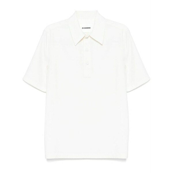 ジル・サンダー メンズ スポーツシャツ トップス Wool polo shirt Neutrals