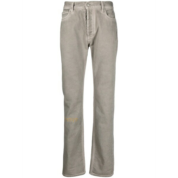マルタンマルジェラ メンズ ジーンズズボン下 ボトムス Distressed straight-leg jeans Grey