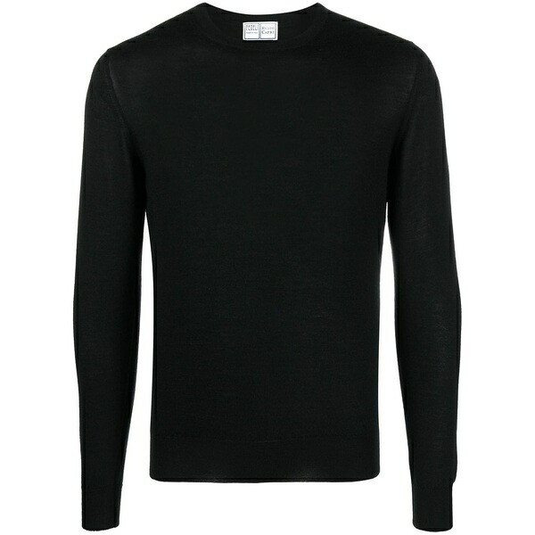 フェデーリ メンズ 編み物\u0026プルオーバー アウター Round-neck jumper Black