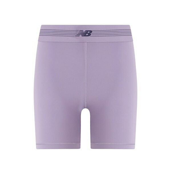ニューバランス レディース カジュアルパンツ ボトムス Logo-print shorts Purple|asty