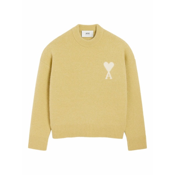 意中の女 メンズ 編み物\u0026プルオーバー アウター Ami de coeur crew-neck sweater Green