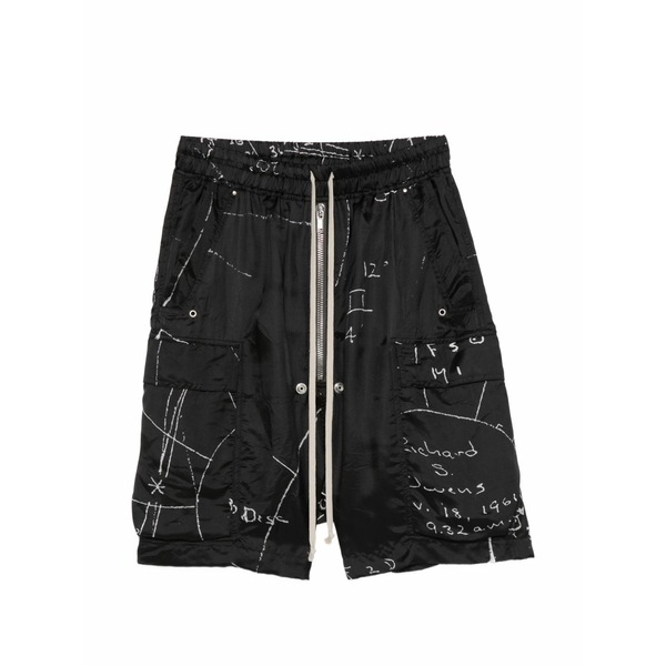 リックオウエンス メンズ カジュアルパンツ ボトムス Tapered short Black｜asty