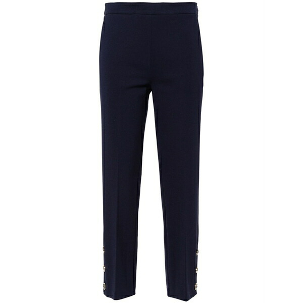 ツイン仕掛ける レディース 心地好いズボン下 ボトムス Straight-leg cropped trousers Blue