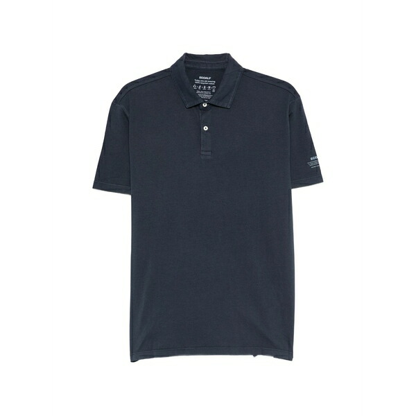 エコアルフ メンズ ポロシャツ トップス Button polo shirt Blue｜asty
