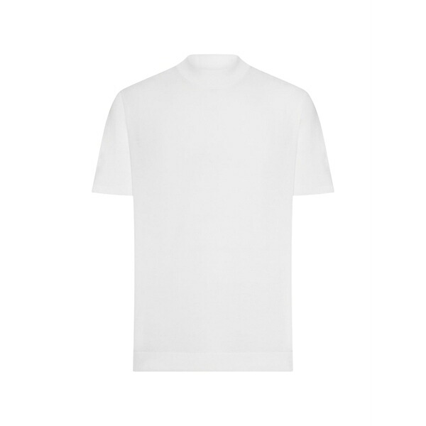 ロベルトコリーナ メンズ Tシャツ トップス High-neck short-sleeve t-shirt White｜asty