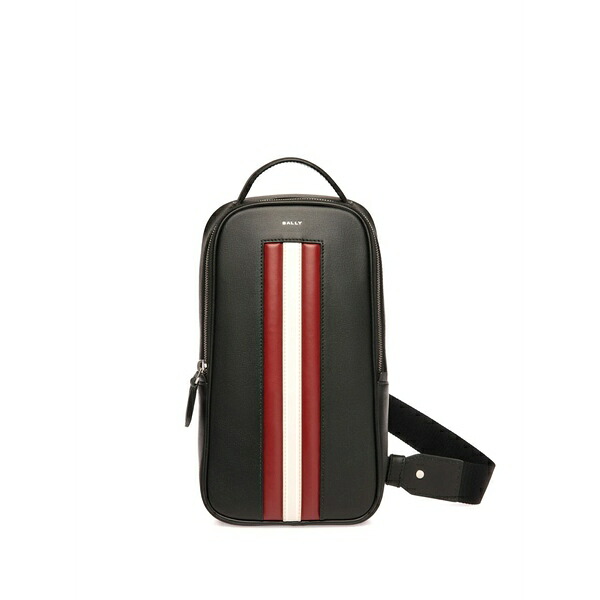バリー メンズ ショルダーバッグ 御徒面子 Mythos logo-print shoulder bag Black