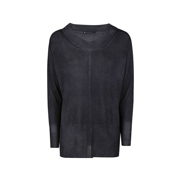 ピエラントニオ ガスパリ レディース ニット&セーター アウター Ribbed round-neck sweater Black｜asty