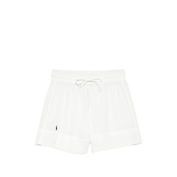 ラルフローレン レディース 心地好いズボン下 ボトムス Logo-embroidered drawstring shorts Neutrals