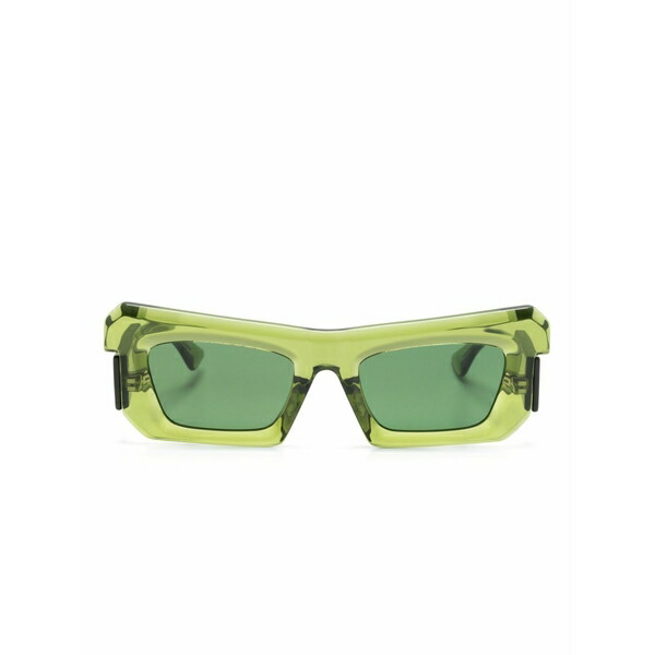 クボラウム レディース 黒眼鏡＆アイウェア 付属物 R2 rectangle-frame sunglasses Green