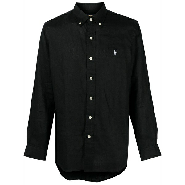 ラルフローレン メンズ シャツ トップス Polo pony button-down shirt Black|asty