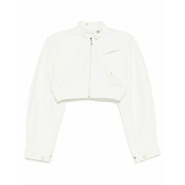 ジャクエムス レディース 上衣＆上衣 アウター Zip-up cropped jacket Neutrals