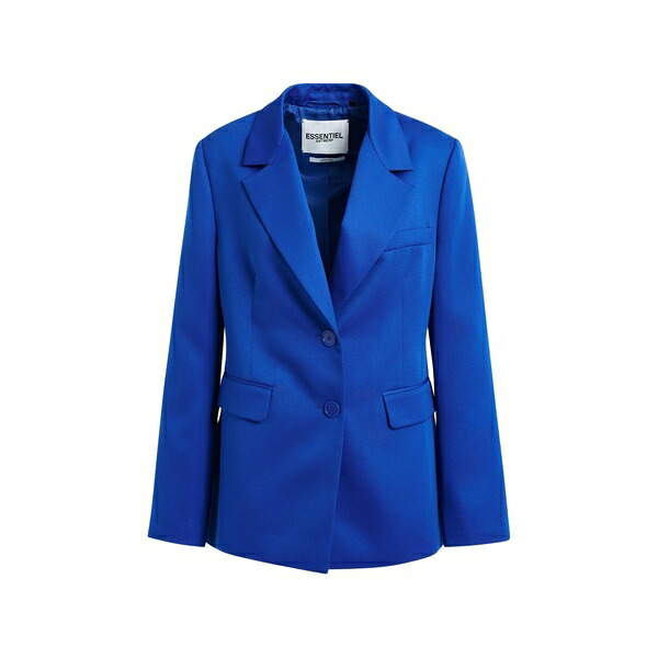 エッセンシャルアントワープ レディース ジャケット＆ブルゾン アウター Button flap-pocket blazer Blue｜asty