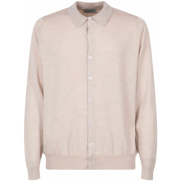 ジョンスメドレー メンズ カーディガン アウター Tibor cardigan Neutrals｜asty