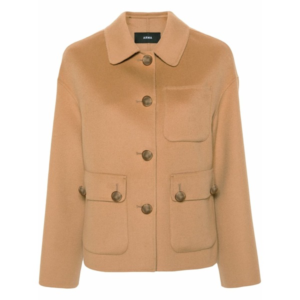 アルマ レディース 上衣＆上衣 アウター Hollywood wool jacket Brown