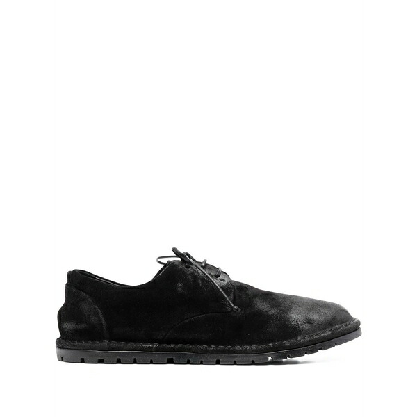 マーシャル  メンズ 御召しものシューズ シューズ Sancrispa suede derby shoes Black