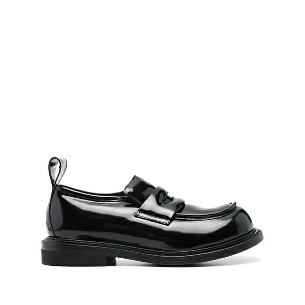 モスキーノ メンズ スリッポン・ローファー シューズ Patent leather loafers Black|asty