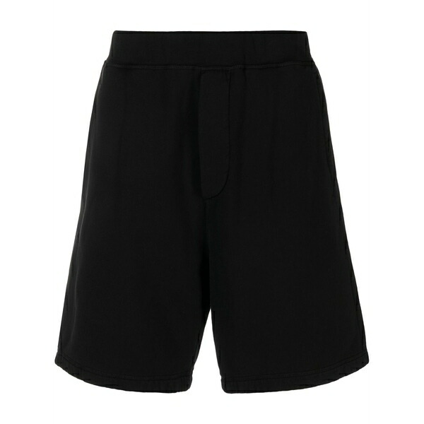 ディースクエアード メンズ カジュアルパンツ ボトムス Logo-print cotton track shorts Black