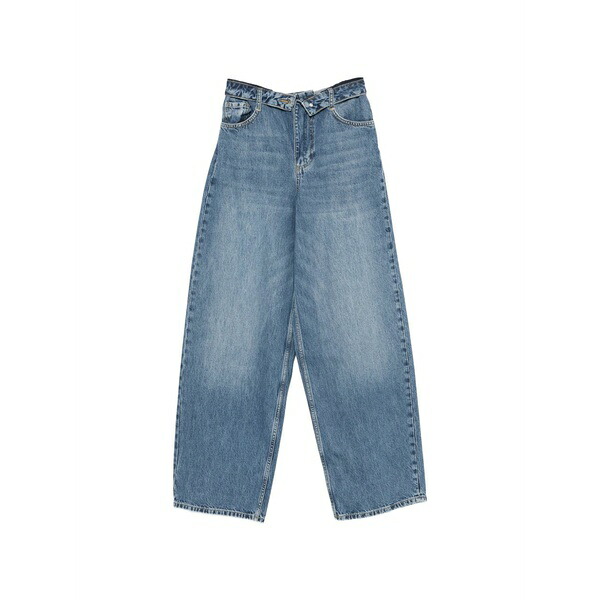 リュージョー レディース デニムパンツ ボトムス Button baggy jeans Blue|asty