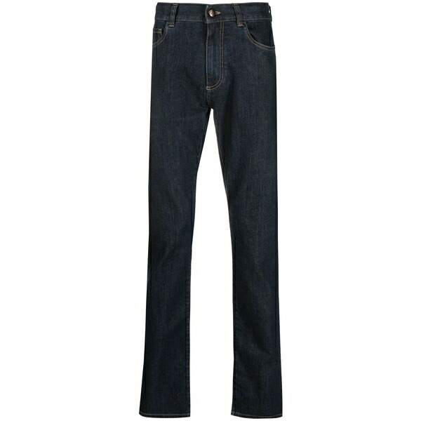 カナーリ メンズ デニムパンツ ボトムス Low-rise straight-leg trousers Blue｜asty