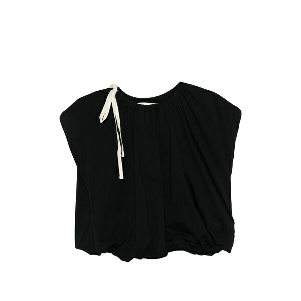 テラ レディース Tシャツ トップス Sibilla tie-neck t-shirt Black｜asty