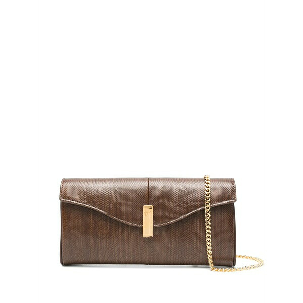 ジュゼッペザノッティ レディース クラッチペダル御徒面子 御徒面子 Flutie clutch bag Brown