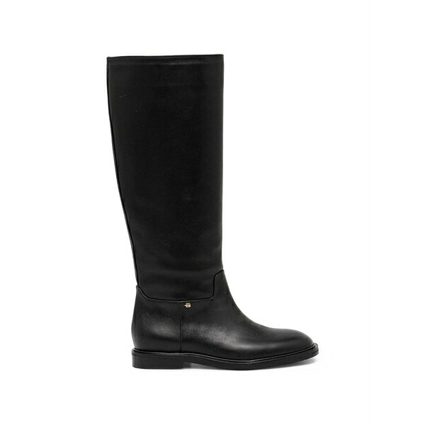 ボールディーニ レディース ブーツ シューズ Leather knee-high boots Black