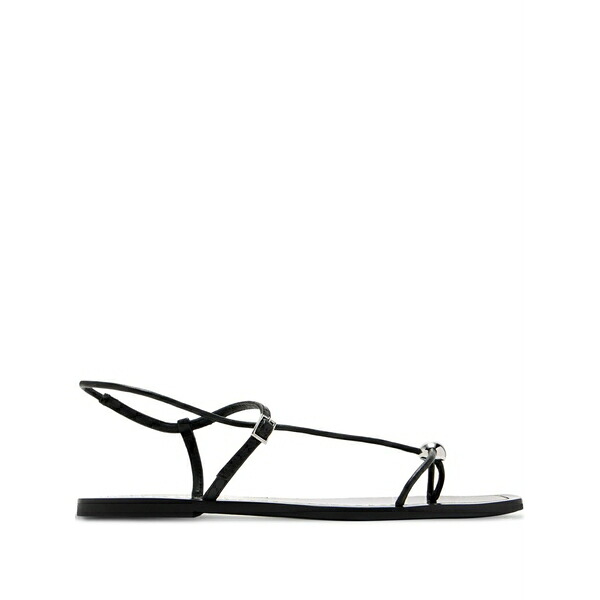 ロフラー 幽客ダル レディース サンダル シューズ Lara leather ball-embellished sandals Black
