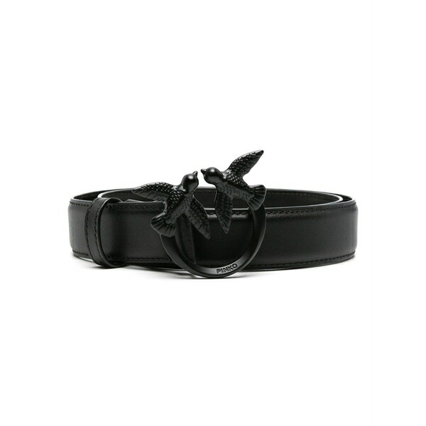 ピンコ レディース ベルト アクセサリー Love berry leather belt Black|asty