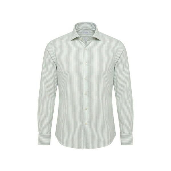 ザカス メンズ シャツ トップス Striped shirt Green|asty