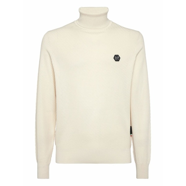 フィリップ飾り気のない メンズ 編み物\u0026プルオーバー アウター Ribbed-knit jumper White