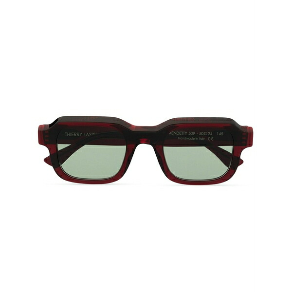 ティエリー ラスリー レディース 黒眼鏡＆アイウェア 付属物 Vendetty square-frame sunglasses Red