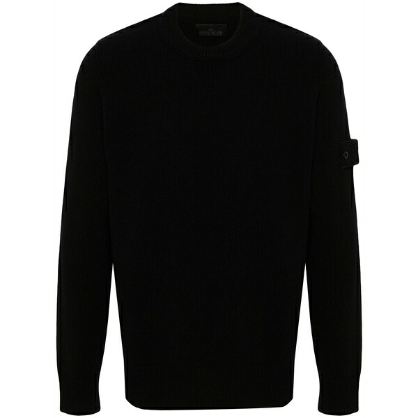 ストーンアイランド メンズ 編み物\u0026プルオーバー アウター Compass-badge sweater Black