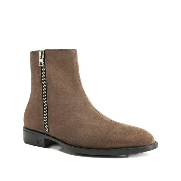 ジュゼッペザノッティ メンズ ブーツ シューズ Cassian zip-detail suede boots Brown