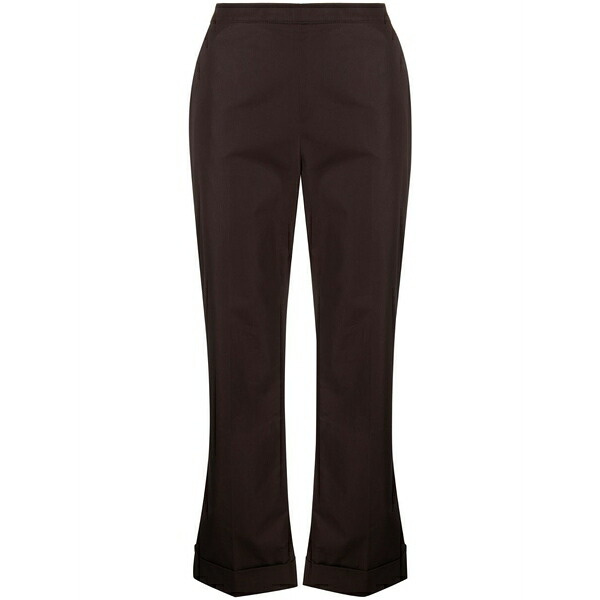 アスペジ レディース カジュアルパンツ ボトムス Bootcut cropped trousers Brown|asty