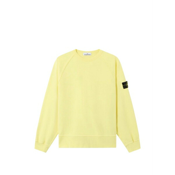 ストーンアイランド メンズ パーカー・スウェットシャツ アウター Logo-patch raglan-sleeve sweater Yellow｜asty