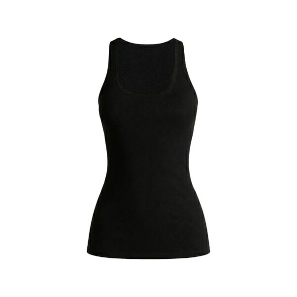 ヴィンス レディース カットソー トップス Ribbed tank top Black|asty